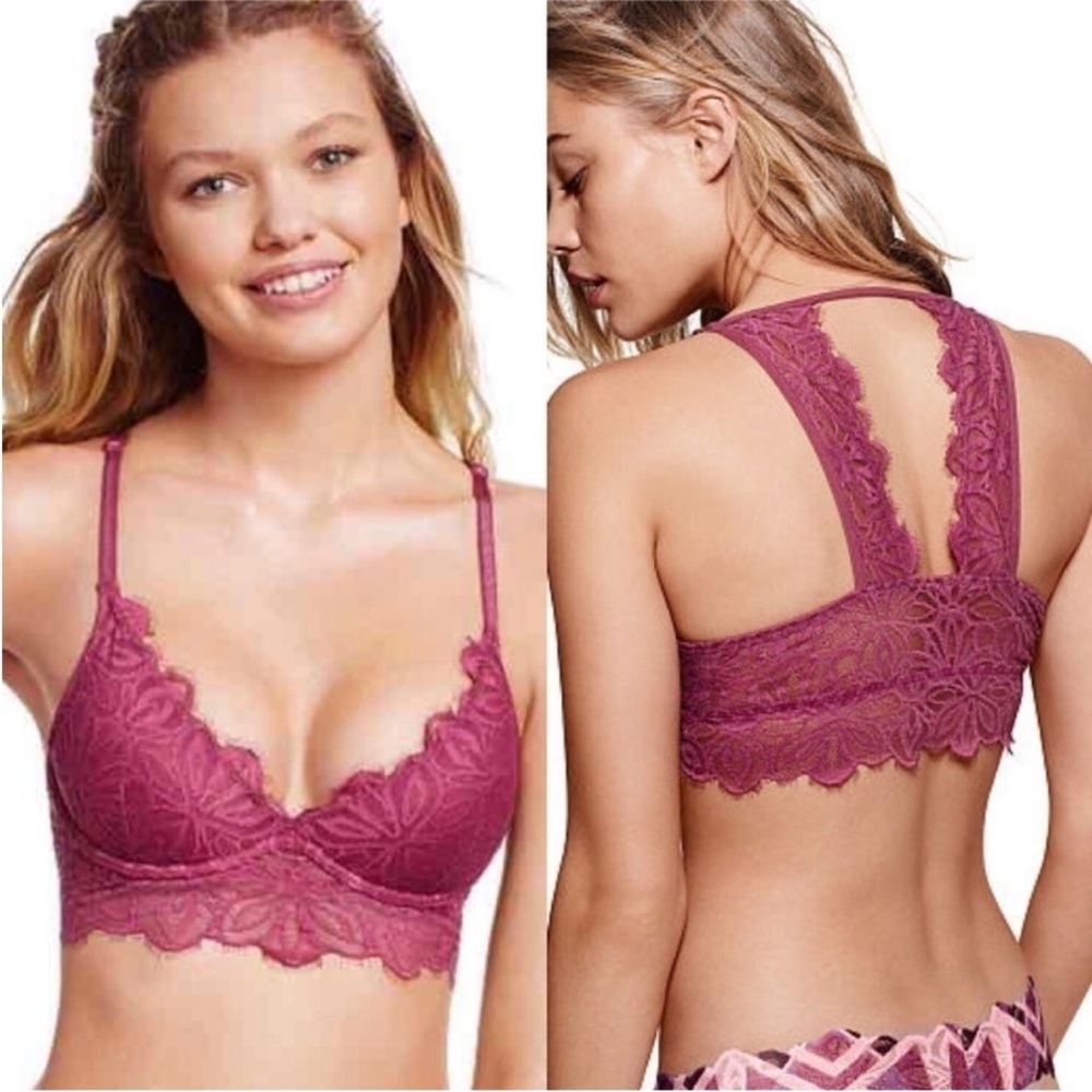 VS Pink Lace lightly lined Bralette